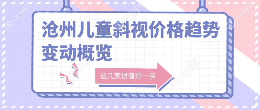 沧州儿童斜视价格趋势变动概览