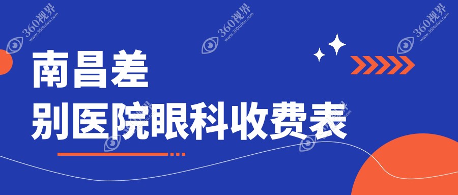 南昌差别医院眼科收费表