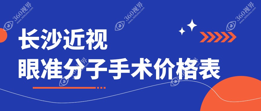 长沙近视眼矫正LASIK手术价格一览表，详解准分子手术费用详情