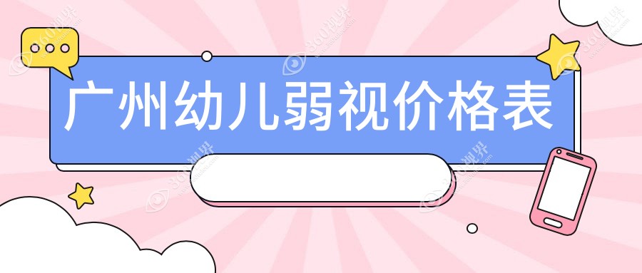 广州幼儿弱视治疗费用解析，含小睑裂矫正与儿童斜视矫正方案