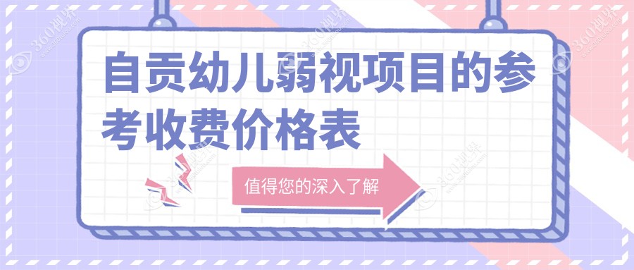 自贡幼儿弱视治疗费用详解，含眼睑内翻矫正5000元起，内眦赘皮2000元，眼球突出8000元