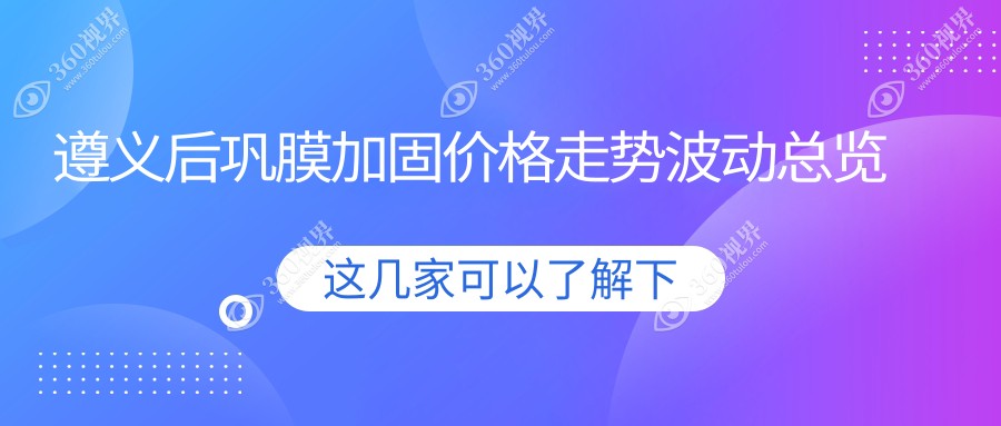 遵义后巩膜加固价格走势波动总览