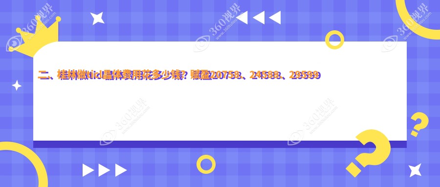 二、桂林做ticl晶体费用花多少钱？赋盈20758、24588、29599