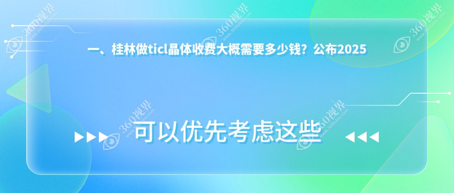 桂林TICL与PRL晶体植入价格揭晓：PRL仅需30000元，TICL优惠价25000元起