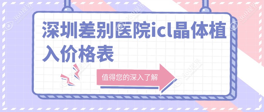 深圳差别医院icl晶体植入价格表