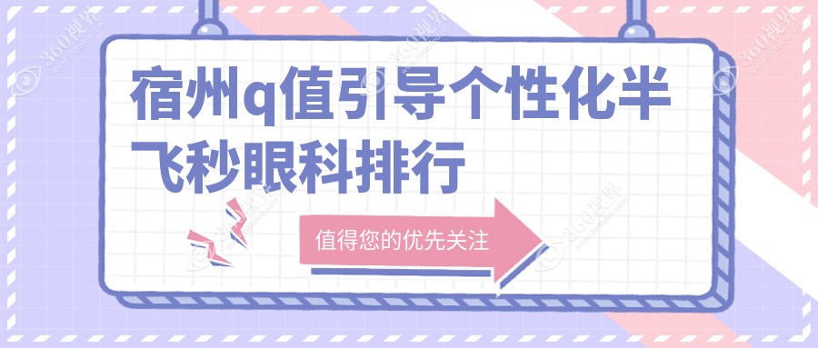 宿州哪家眼科医院Q值引导个性化半飞秒做得好？专业推荐，15800元尽享清晰视界！