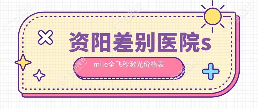 资阳差别医院smile全飞秒激光价格表