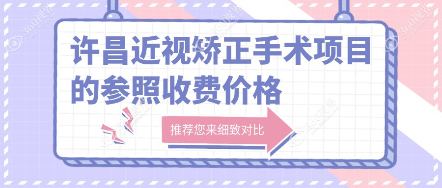 许昌近视矫正手术费用详解，近视手术价格表及医院地址一览