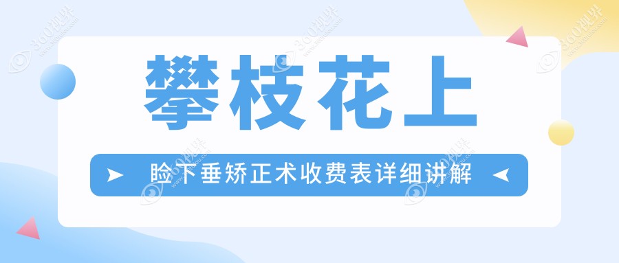 攀枝花地区上睑下垂矫正术费用标准解析 专业机构收费指南