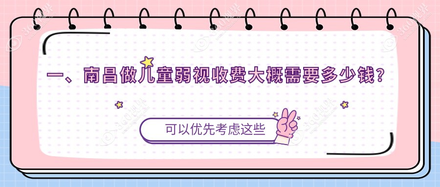 南昌儿童弱视治疗费用约5000元 内眦赘皮及小睑裂矫正分别2000与5000元起
