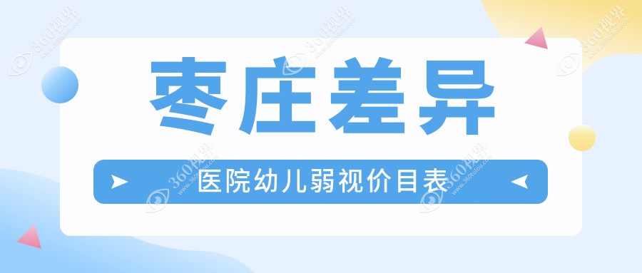枣庄差异医院幼儿弱视价目表
