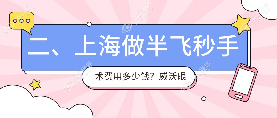 二、上海做半飞秒手术费用多少钱？威沃眼科14299、星晨儿童医院13460、医大医院眼科14468