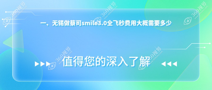无锡德国蔡司个性化定制全飞秒激光手术费用详解，探索Smile3.0价格