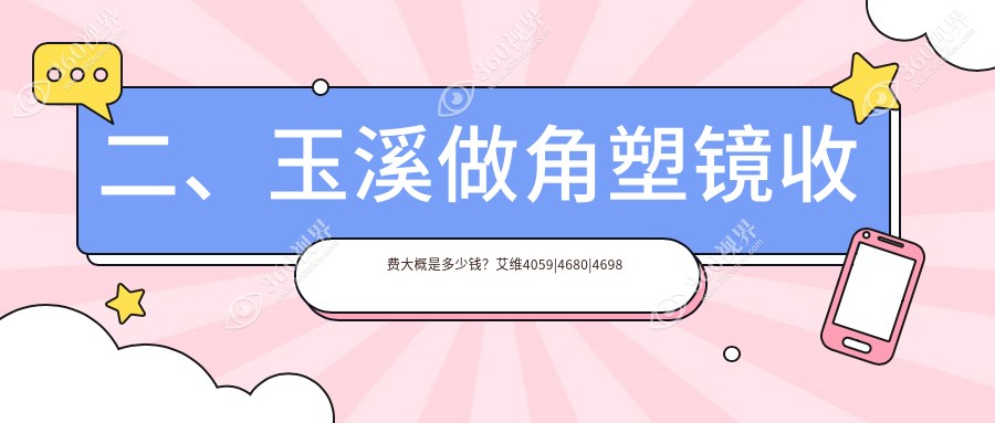 二、玉溪做角塑镜收费大概是多少钱？艾维4059|4680|4698