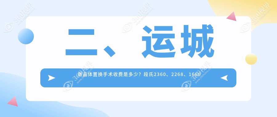 二、运城做晶体置换手术收费是多少？段氏2360、2268、1660