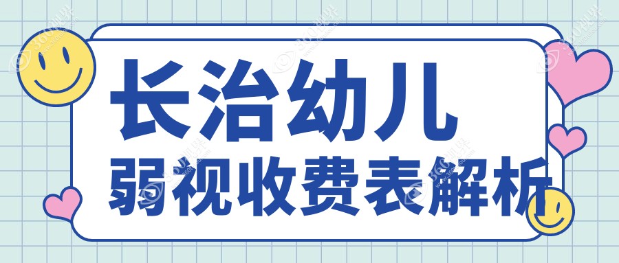长治幼儿弱视治疗费用揭晓，另附眼睑内翻及小睑裂矫正均约5000元起