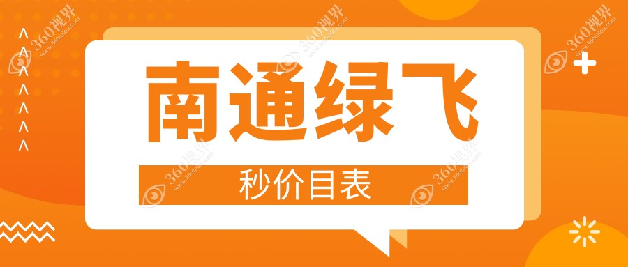 南通绿飞秒激光近视手术价格表一览，速查医院地址及费用详情