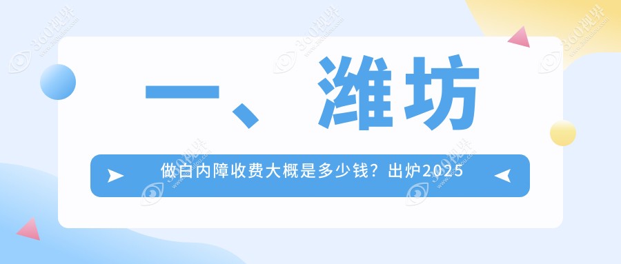 潍坊白内障手术费用详解：专业眼科治疗，价格透明仅需5000元起