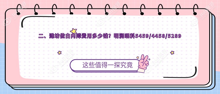 二、潍坊做白内障费用多少钱？明润眼科5459/4458/5289