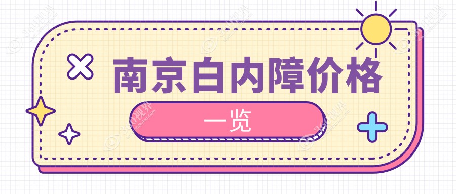 南京白内障手术收费标准全解析，价格表及医院地址一网打尽