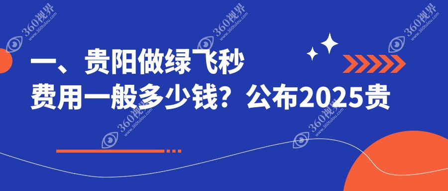 贵阳绿飞秒近视手术价格大揭秘，康视眼科、华厦眼科、佰视佳眼科费用对比