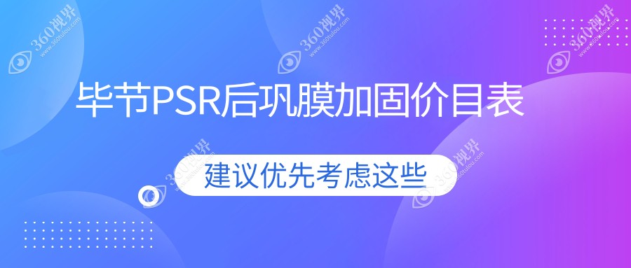 贵州毕节PSR后巩膜加固哪家强？威宁视康眼科医院 vs 阳明眼科华厦价格大揭秘，守护视力不容小觑！