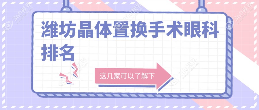 潍坊晶体置换手术哪家强？眼科医院排名及价格表全解析