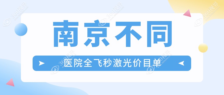 南京不同医院全飞秒激光价目单