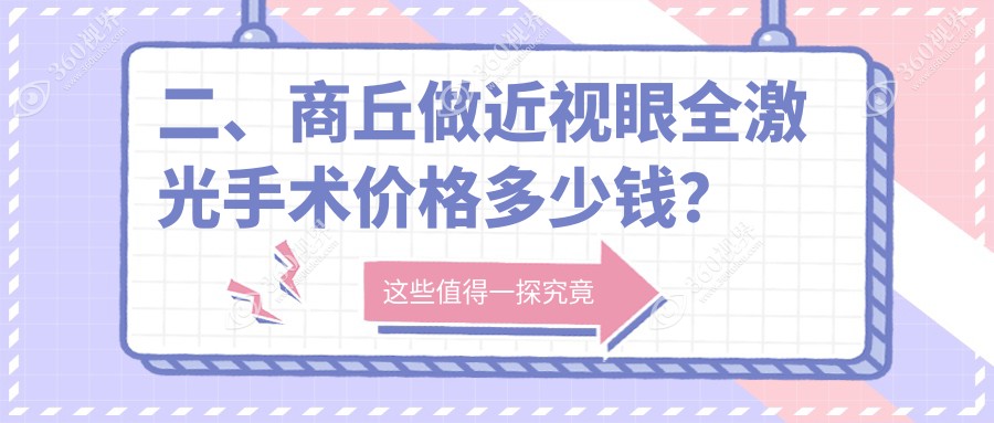 二、商丘做近视眼全激光手术价格多少钱？尖峰眼科17060/普明15389/12290