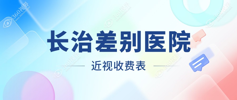 长治差别医院近视收费表