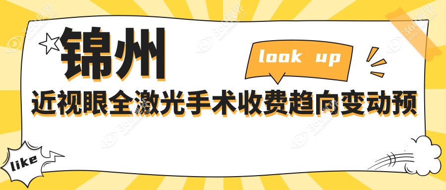 锦州近视眼全激光手术收费趋向变动预览