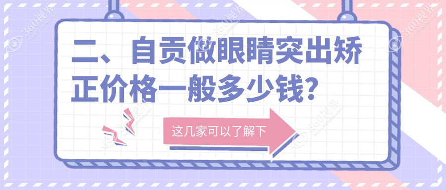二、自贡做眼睛突出矫正价格一般多少钱？爱尔8088、9189、8950