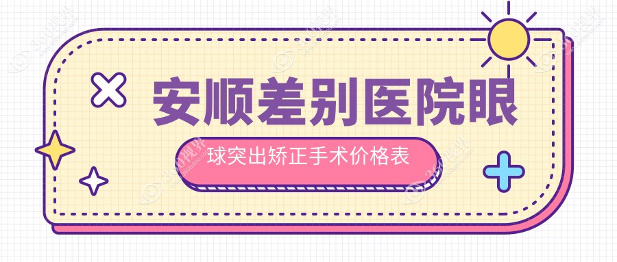 安顺差别医院眼球突出矫正手术价格表