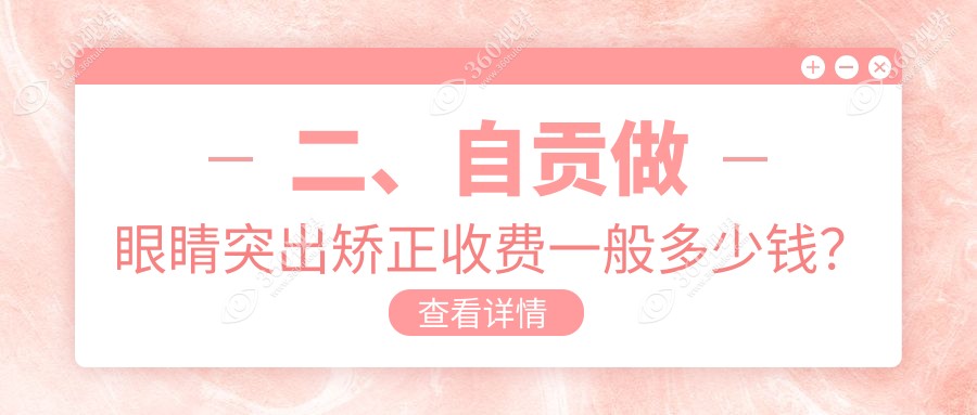 二、自贡做眼睛突出矫正收费一般多少钱？爱尔8088、9189、8950