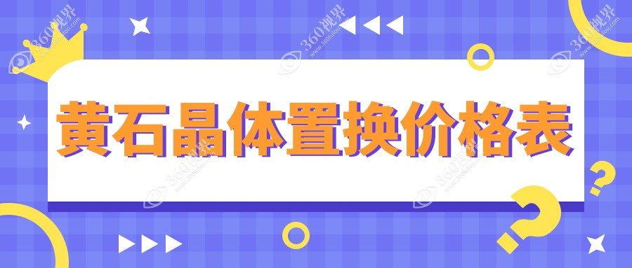 黄石全飞秒晶体置换手术大揭秘：价格表与专业推荐一手掌握！