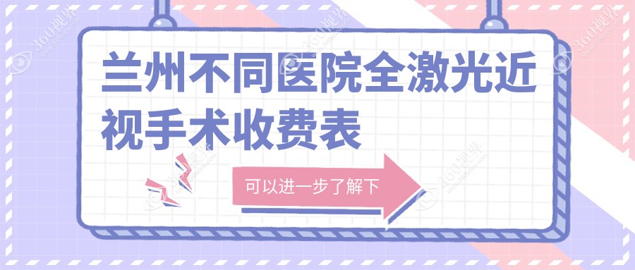 兰州不同医院全激光近视手术收费表