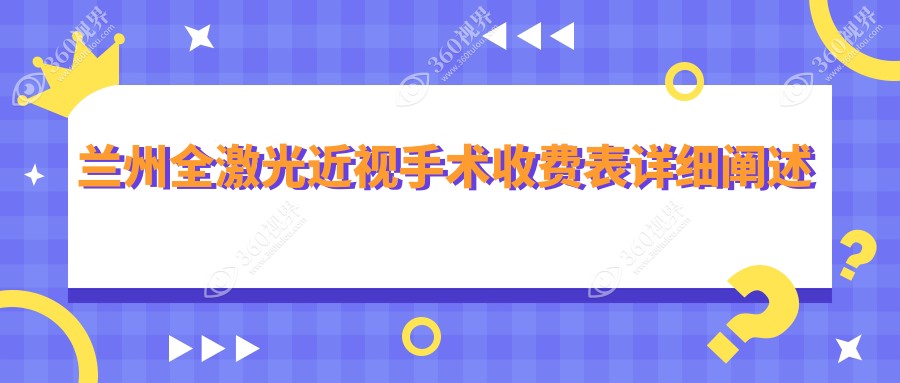 兰州全激光近视手术优选方案及价格全解：14800元开启清晰视界新篇章