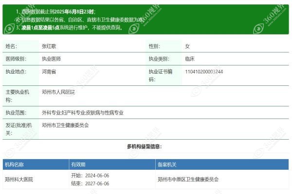 郑州科大医院张红歌医生简介