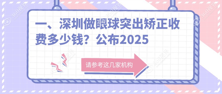 深圳眼球突出矫正哪家医院更受青睐？卫尔斯、视献、深西爱尔等十大眼科机构收费标准大公开