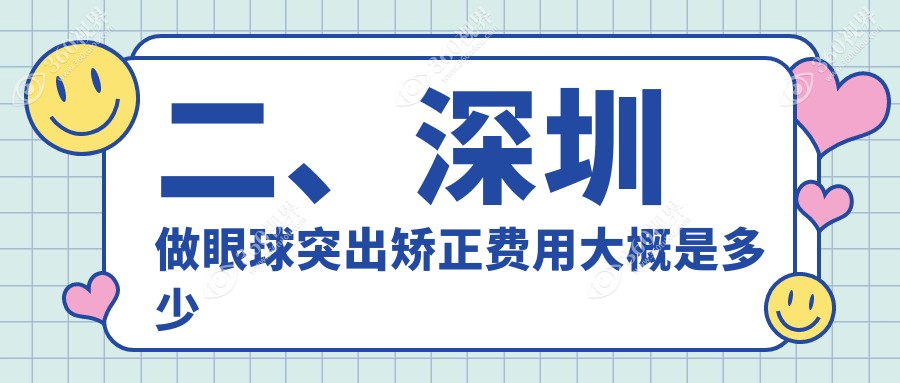 二、深圳做眼球突出矫正费用大概是多少钱？卫尔斯眼科7698、视献7480、深西爱尔眼科9059