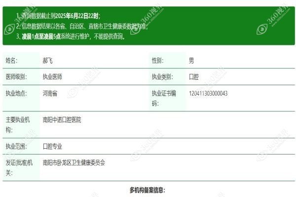 南阳中诺囗腔医院郝飞怎么样