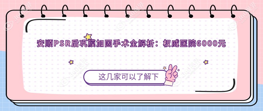 安顺PSR后巩膜加固手术全解析：权威医院6000元收费标准揭秘，护眼必读！