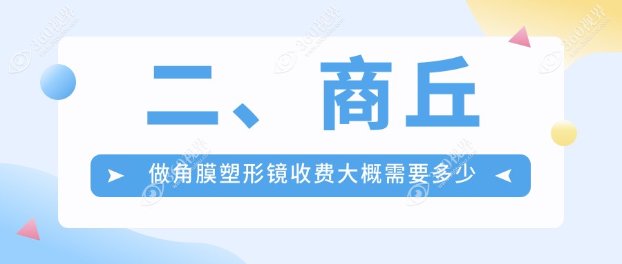 二、商丘做角膜塑形镜收费大概需要多少钱？尖峰眼科4699|普明4358|4488