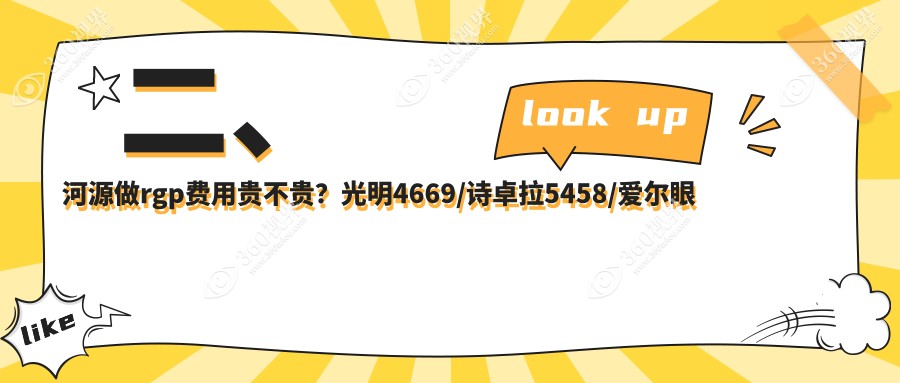 二、河源做rgp费用贵不贵？光明4669/诗卓拉5458/爱尔眼科4960