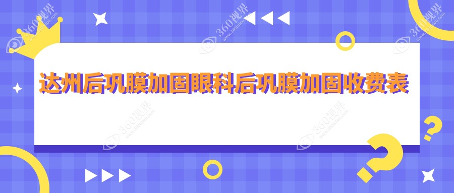 达州后巩膜加固眼科后巩膜加固收费表