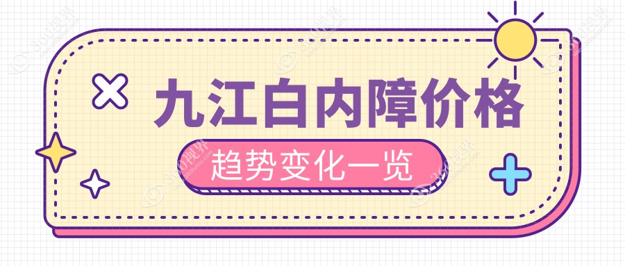 九江白内障价格趋势变化一览