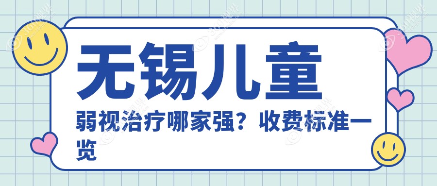 无锡儿童弱视治疗哪家强？收费标准一览及医院地址指引