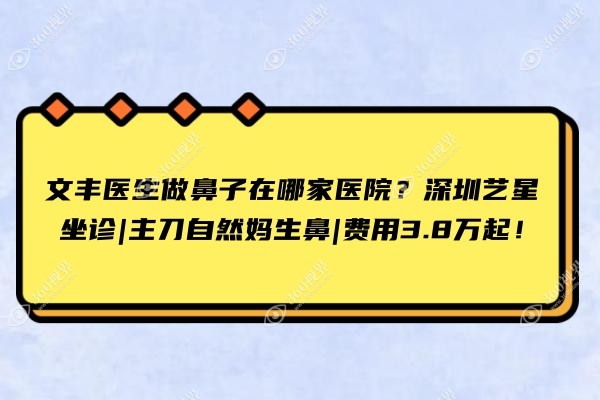 文丰医生做鼻子在哪家医院？深圳艺星坐诊|主刀自然妈生鼻|费用3.8万起！